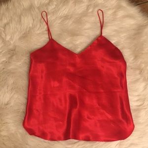 Red pure silk